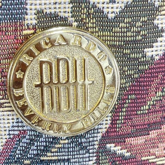 RICARDO BEVERLY HILLS Weekender Tapestry Carpetbag Travel Tote VINTAGE - Picture 14 of 16